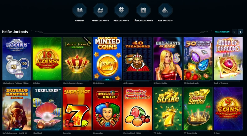 Ninlay Jackpot-Spiele